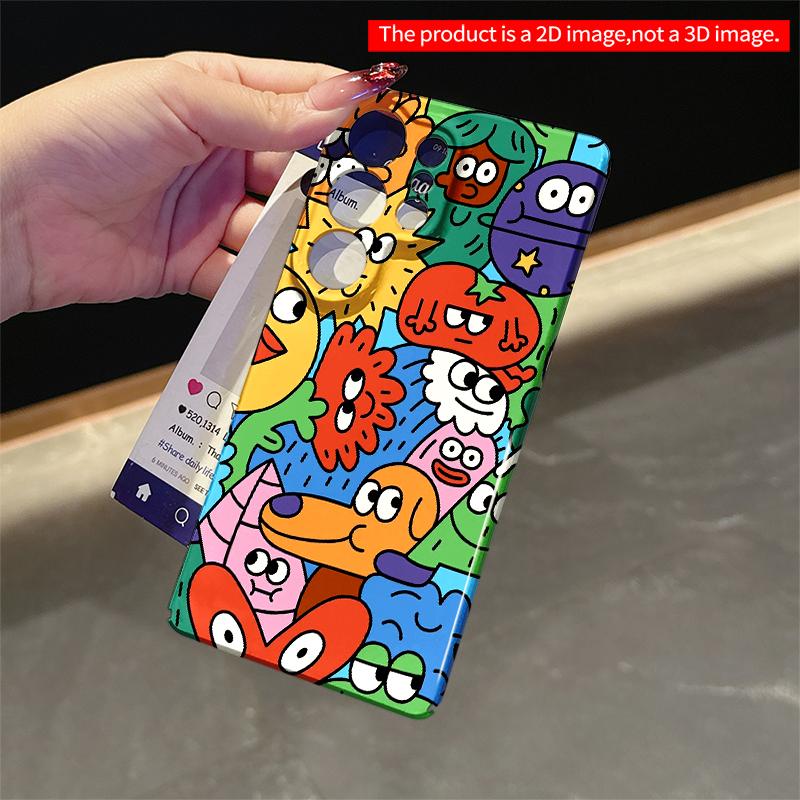 2DFlat Samsung phone case Colorful Cartoon Characters Phone Case Applicable to Galaxy S22 S23 S24 S25ULTRA S26 A12 A13 A14 A15 A16 A34 A35 A54 A55