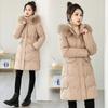 Medium and Long Slim-fitting Big Fur-collared Cotton-padded Clothes, New Thin and Warm Cotton-padded Clothes, and Foreign-style Slim-fitting Coats.