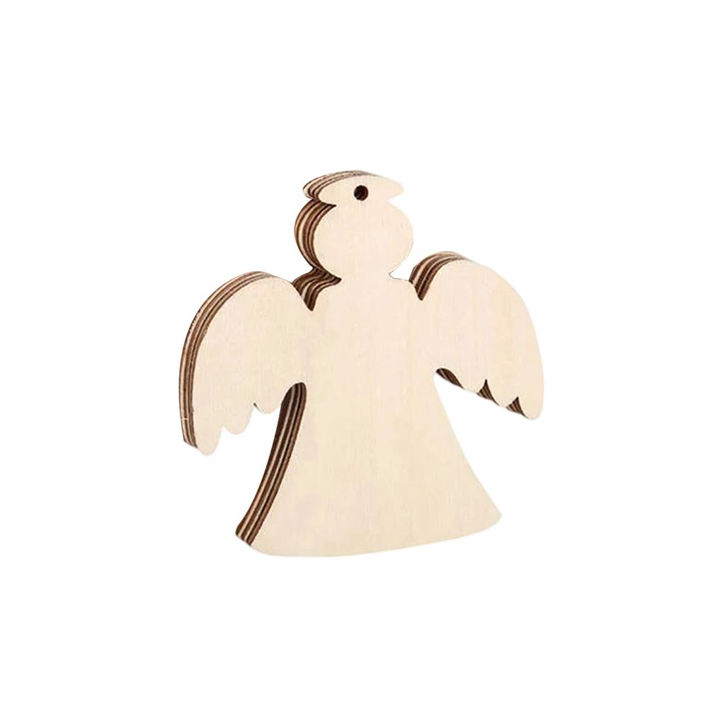 Wooden Ornaments – 10 Pcs Ornament Decoration Kit For The Christmas Tree – Wooden Decorations With Hanging Cords