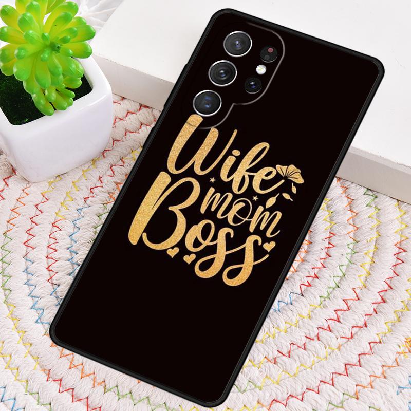 Цитаты Жена Мама Начальница мягкий ТПУ Чехол для Телефона для Samsung Galaxy note 10 pro S26 S25 S24 S23 S22 Ultra Plus S21 FE S20 Чехол