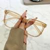 New Retro Trendy Anti-Fashion Blue Light Glasses Mitay Fashionable Square Non-Face Flat Light Frame 2009
