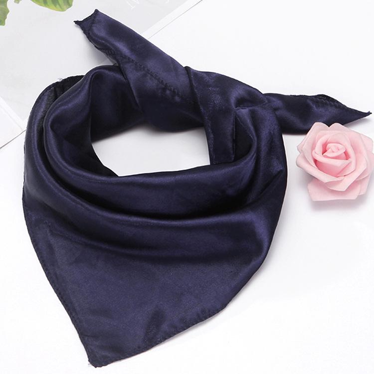 Монохромный однотонный сплошной цвет профессиональный квадратный шарф производительность мужчины женщины маленький шелковый шарф стюардесса банка 50 цветов маленький квадратный шарф