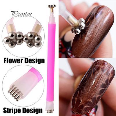 Nail Art Cat Eye Flower Stripe Магнитная ручка DIY 3D Польский УФ-гель Маникюрный инструмент для женщин