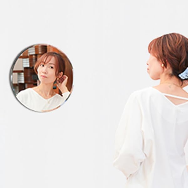 Настенное зеркало для входа в туалет, круглое, 40 x 40 см, настенная наклейка, дизайн, кристалл, круглый [Зеркало в аренду]