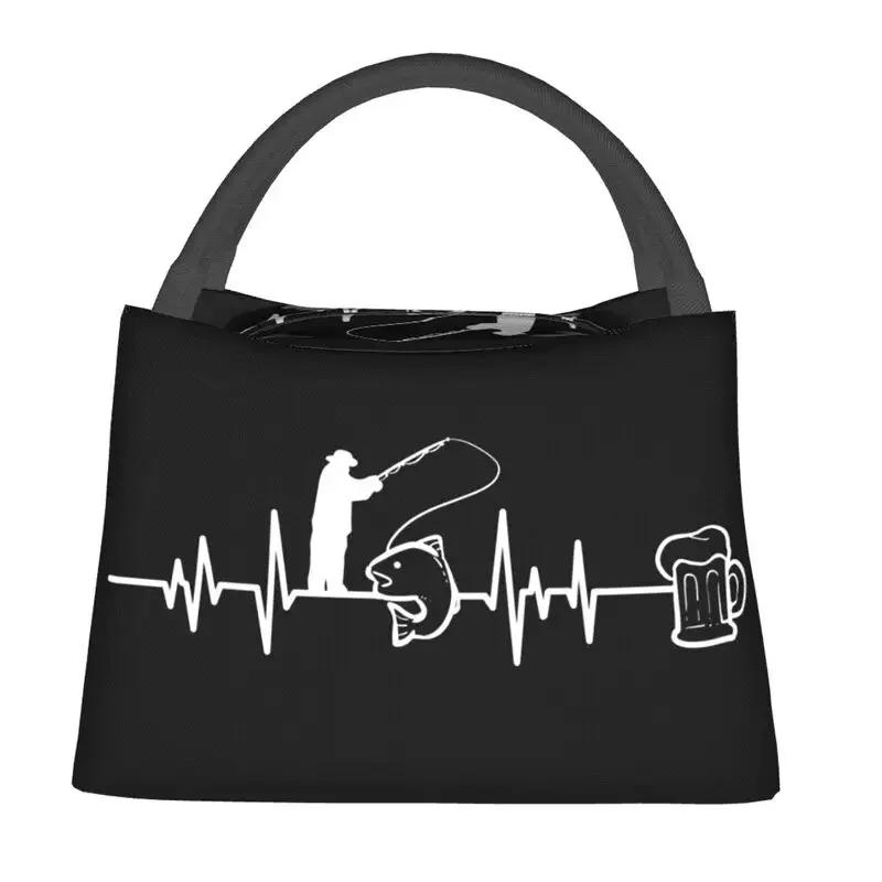 Пивные рыболовные сумки Heartbeat с изоляцией для обеда для кемпинга, путешествий, рыбалки, рыбы, герметичные термосумки-холодильники для женщин