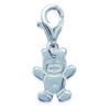 [F4968] - Silver 'Teddy' Charm Pendant - 13x9 Mm