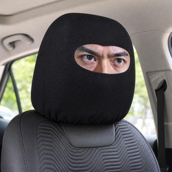 Забавные Мультяшные Чехлы на Подголовник Автомобиля, Универсальная Дышащая Эластичная Подушка-Поддержка Шеи для Сиденья, Жуткий Декор Салона Автомобиля на Хэллоуин
