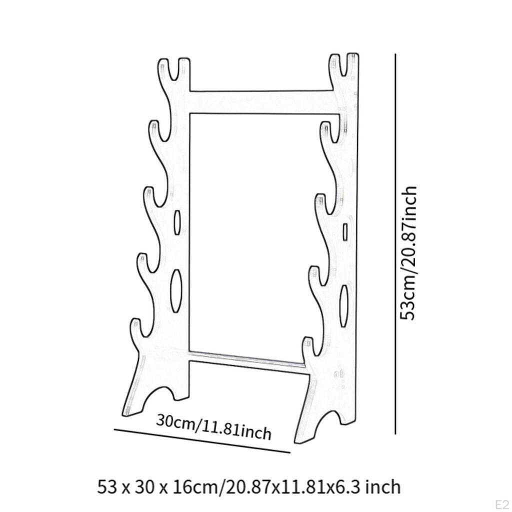 Подставка для демонстрации меча, держатель самурая, 5-слойная устойчивая стойка для хранения, настенная вешалка для