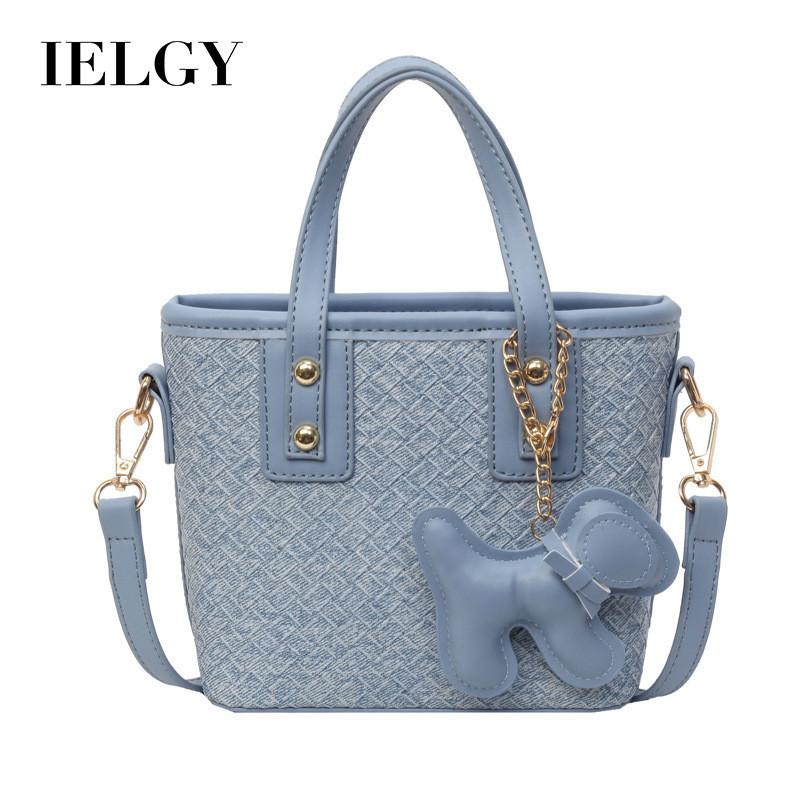 IELGY Fashionable Versatile Portable Bucket Bag, Retro High-end Shoulder Commuter Messenger Bag