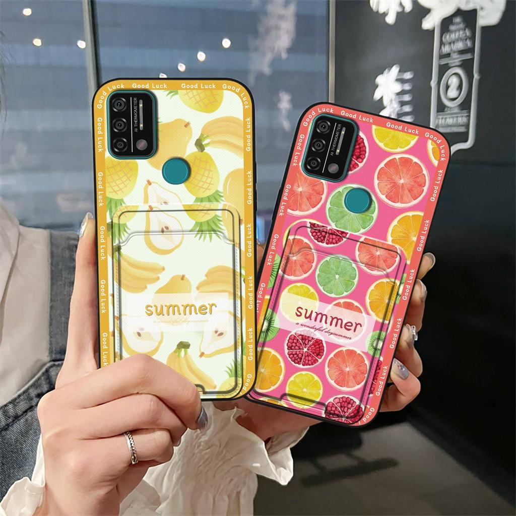 Cute Dirt-resistant Phone Case For UMIDIGI A9 Cartoon Full Wrap Card Slot Fashion Design Protective Cover Silicone TPU