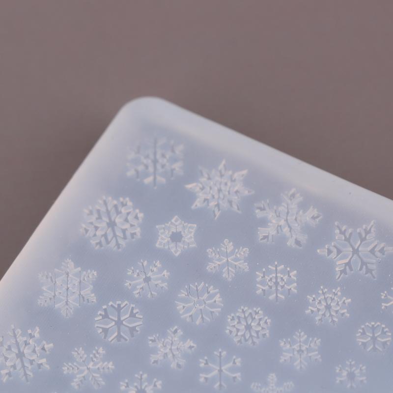 1/3 Pcs Christmas Snowflake Silicone Nail Mold Nail Decorations Diy Design Silicone Manicure Mold Nail Art
