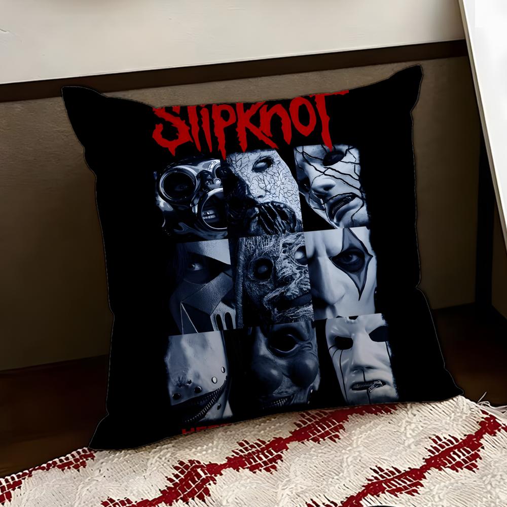 Подушка с принтом Slipknot Двусторонняя Мягкая Прочная Наволочка для дома Автомобиля Многоцелевая для Ежедневного Комфорта
