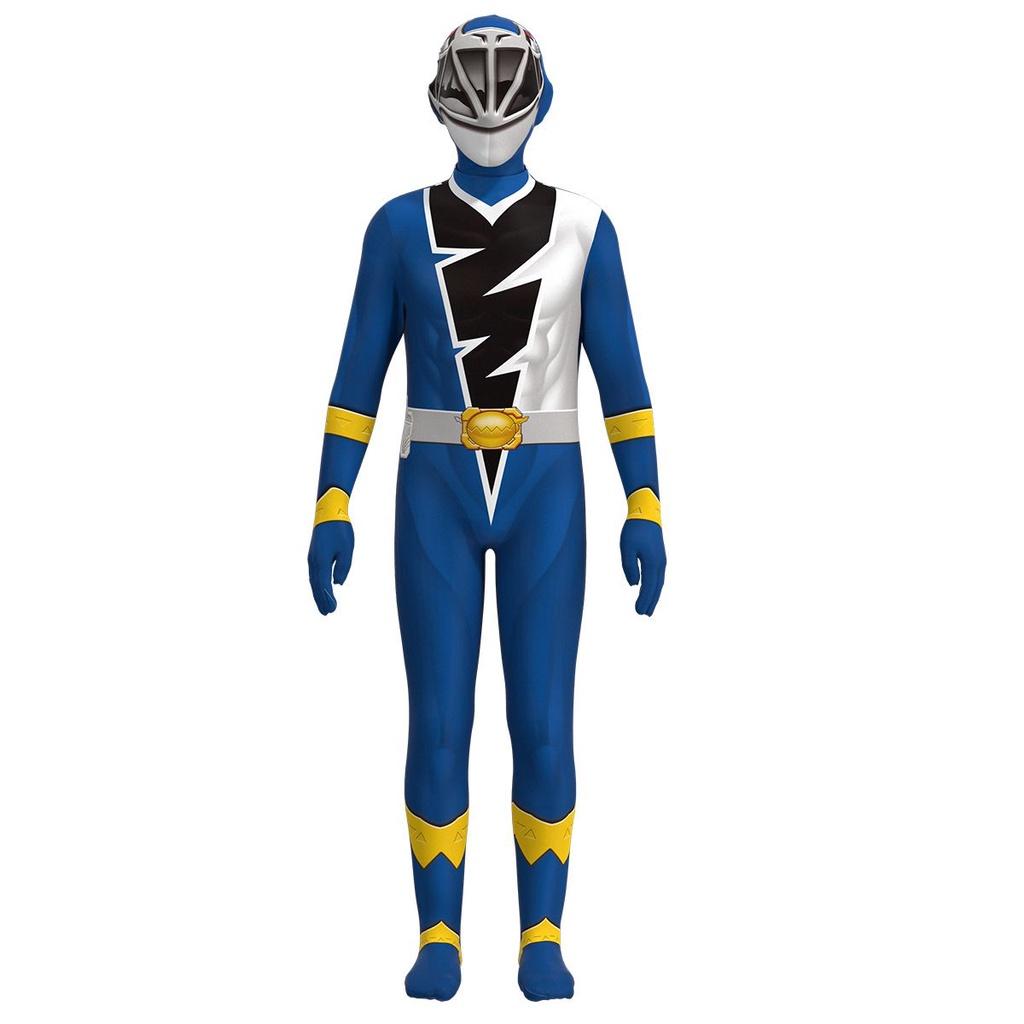 Red Green And Blue Kishiryu Sentai Ryusoulger Jumpsuit For Kids' Cosplay