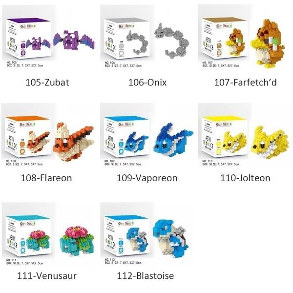Покемон Сделай сам Строительные блоки Фигурки Набор Пикачу Пластиковая игрушка Модель Детский подарок