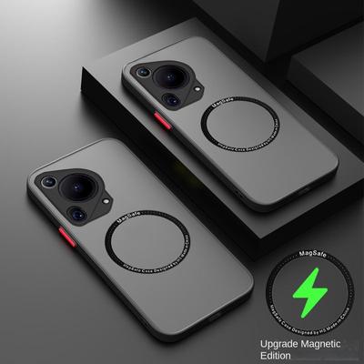 Матовое металлическое кольцо для MagSafe, магнитный чехол для беспроводной зарядки для Huawei Pura 70 ultra 70 Pro Plus, защитный противоударный чехол