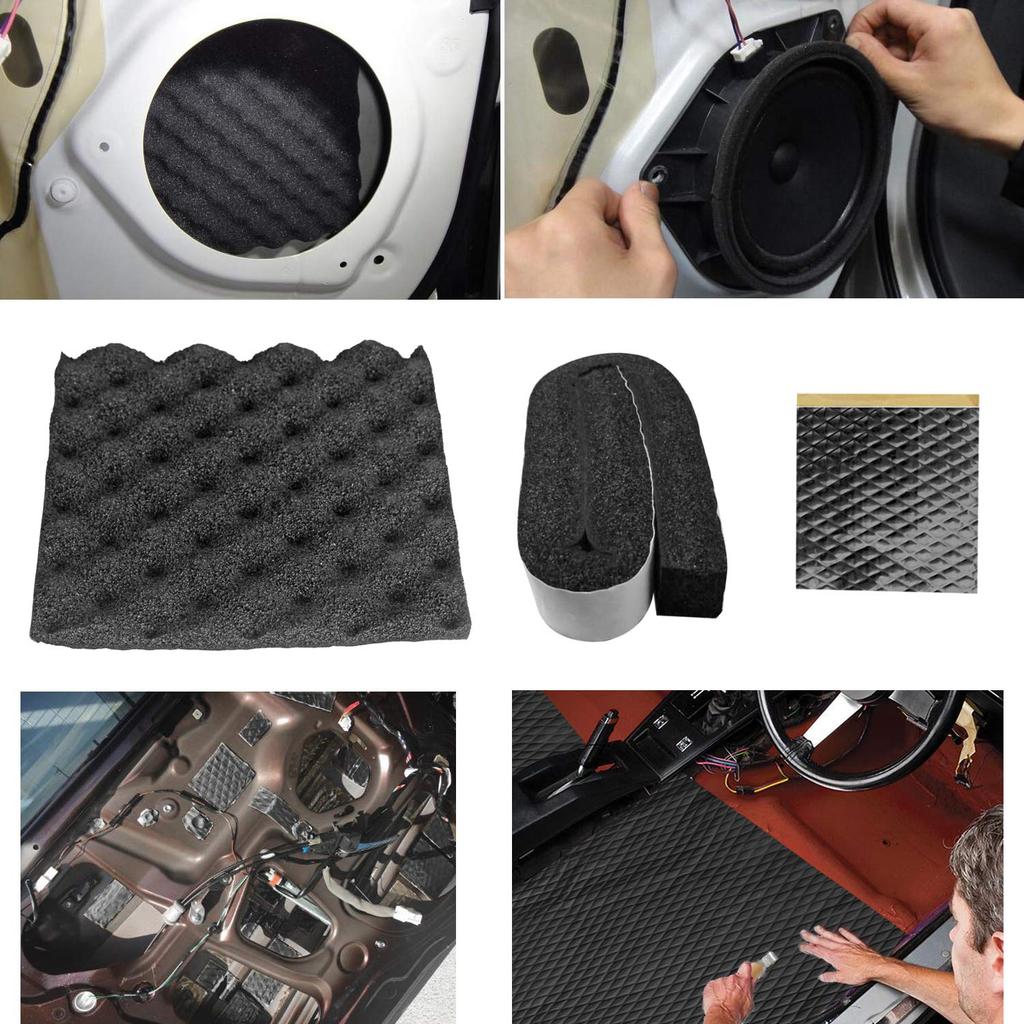 Звукоизоляционные материалы ZHUBANG, Звукоизоляционная лента для динамиков, Вибропоглощающий материал для задней части динамиков, Вибродемпфирующий лист, Звукоизоляционная пена