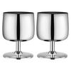 Stainless Steel Wine Glass Stainless Steel Stemmed Goblets Drinkware For Dinner Party