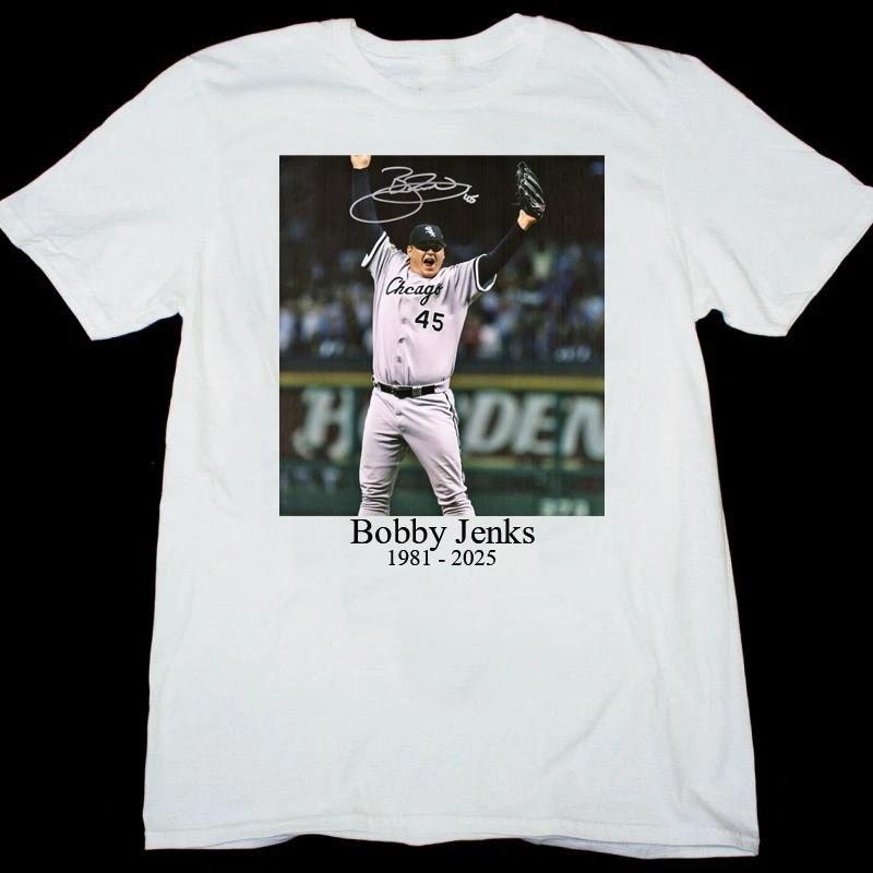Bobby Jenks 1981 - 2025 Signed Cotton White All Size Unisex T-Shirt