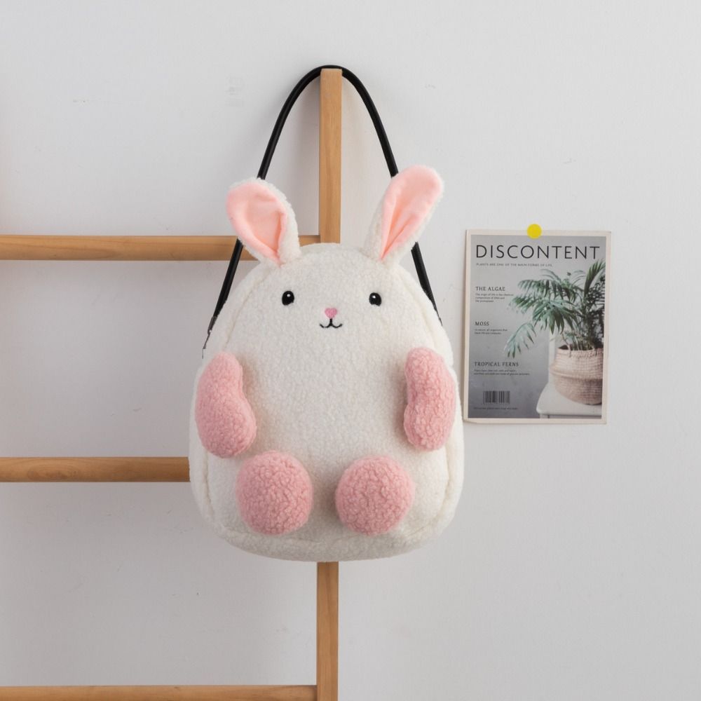 Soft Plush Rabbit Handbag Panda Student Schoolbag Storage Pouch Panda Shoulder Bag Travel/Outdoor