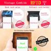 Мужской кошелек из натуральной кожи с защитой от блокировки RFID, двойной складной кошелек в стиле ретро, ​​короткий многофункциональный держатель для кредитных карт с 2 кошельками для удостоверений личности