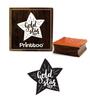 Printtoo Дневник Карточка Золотая Звезда Текстовый Дизайн Квадратный Деревянный Штамп Блок-2 x 2