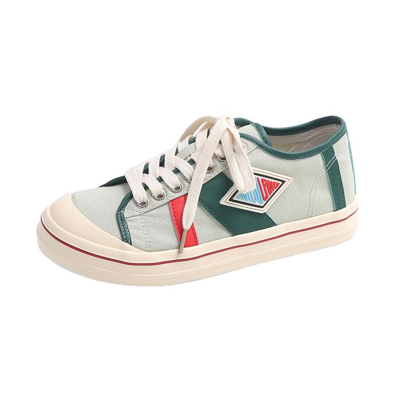 Дофаминовое сочетание цветов, платформа, парусиновые туфли, женские, 2025, новая мода, универсальные, удобные, дышащие, спортивные и повседневные туфли