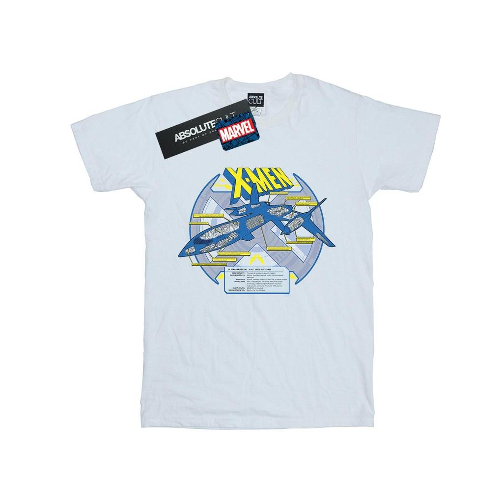 Marvel Mens X-Men X-Jet Breakdown T-Shirt