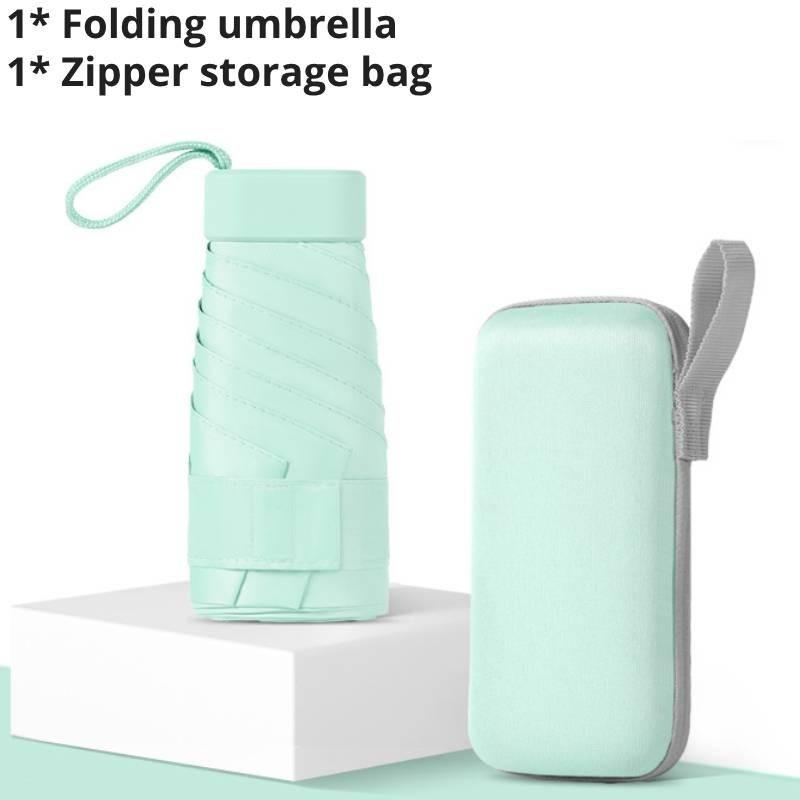 Стильный многоцветный портативный складной зонт для женщин с тканью с защитой от УФ-лучей