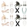 1920s Jewelry Set Headband Gloves Earrings Set Sparkling Earrings Headwear with Sequins Beads Role-Playing Accessories