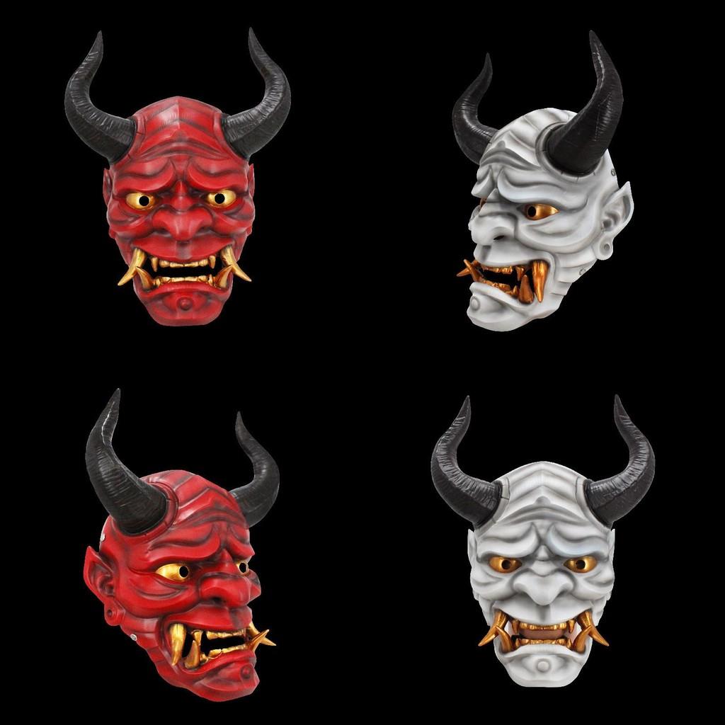 Потрясающие маски Ханья из смолы с рогами, идеально подходящие для празднования Хэллоуина и тематических мероприятий