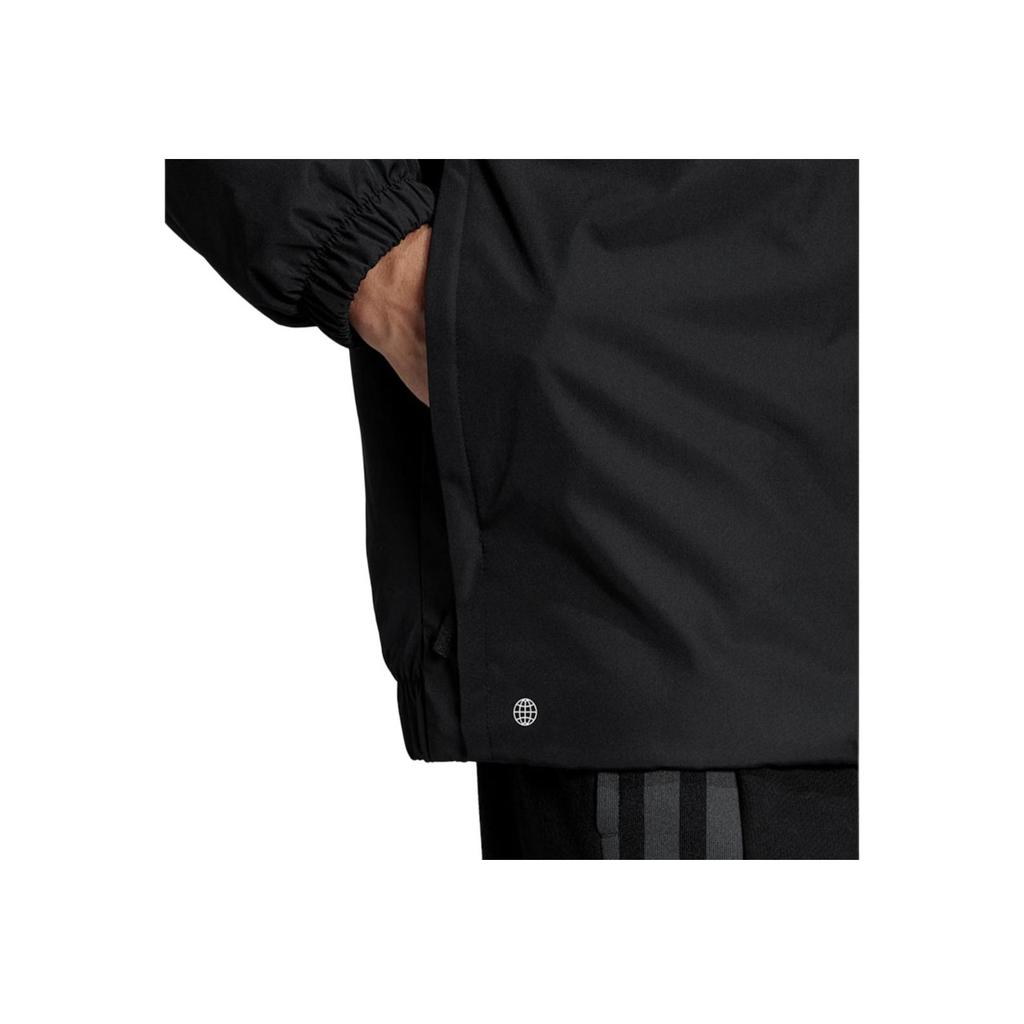 Adidas Куртка из хлопка с капюшоном и длинными рукавами, с логотипом Color Block, мужская, черная, H50969