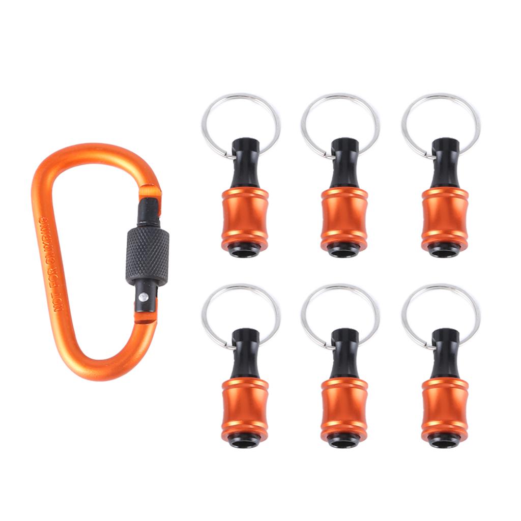 6Pcs 1/4inch Hex Shank Screwdriver Bit Holder Extension Rod Keychains Screw Adapter Drill Portable Handheld Bit Holder