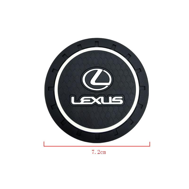 Interior Stickers Car Coaster Pad Anti-slip Anti Coaster Water Cup Slot Decorate Accessories For Lexus NX LS UX LM LX GX LC RZ I