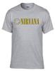 26 NIRVANA Логотип Рок-музыка Серая Футболка -302_Grey- Унисекс Футболка