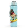 1PC Bulldog Swimming Ring 750ml Color Plastic Sports Water Bottle Leakproof Flip Straw Lid Suitable for Sports Office Home Use