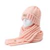 2Pcs Windproof Neck Guard Hat Set Korean Style Warm Scarf Fashion Knitted Hat Scarf  Winter Autumn