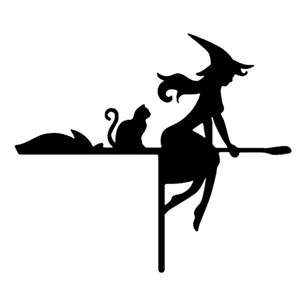 Металлические вырубные формы Хэллоуин Ведьма Летучая мышь Кошка Призрак Тыква Украшение Креативный Топпер для двери Вывеска Декор для стены в помещении и на улице