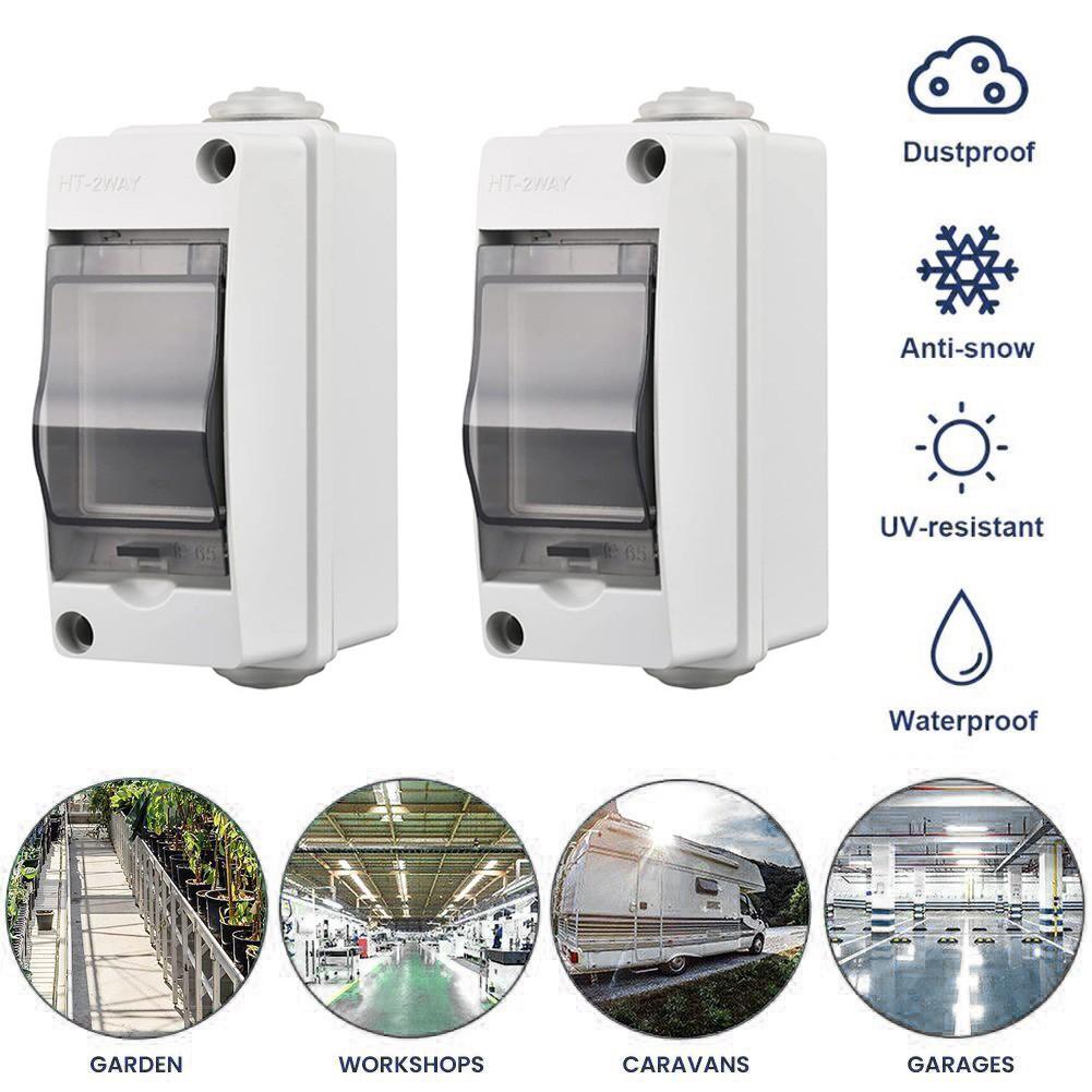 2 шт. распределительная коробка IP65-1 ряд 2 модуля маленький распределитель