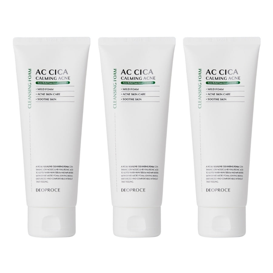 Deoproce AC Cica Успокаивающая очищающая пенка от прыщей 150 мл * 1 шт./2 шт./3 шт.