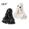 Spooky Home Decor Ornaments 3D Printed Halloween Ghost Figurine, Cute Chin-Resting Desk Decor, Funny Ornament for Party And Tabletop Decoration