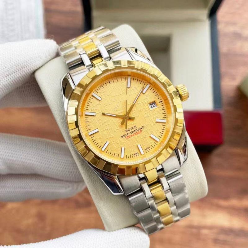 TUD Classic M22010 Men's Automatic Steel Watch with Serrated Bezel & Diamond Inlaid Plaid.