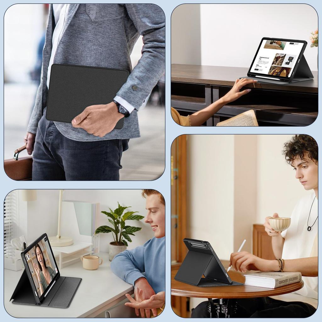 MoKo Galaxy Tab S10 FE S10 Lite Совместим с Galaxy Tab S9 S9 FE Защитный чехол для Samsung Galaxy Tab S10 Смарт-чехол с тонкой передней частью из мягкого ТПУ