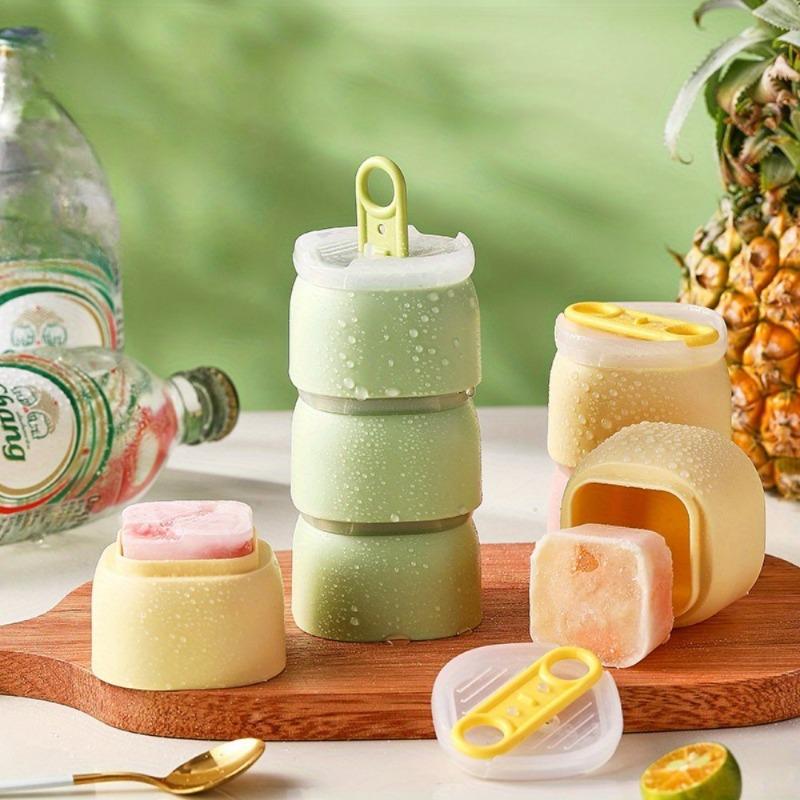 5 шт. Силиконовая квадратная форма для одного кубика льда, ящик для изготовления льда на кухне, инструмент для легкого извлечения кубиков льда, принадлежности для коктейлей и напитков