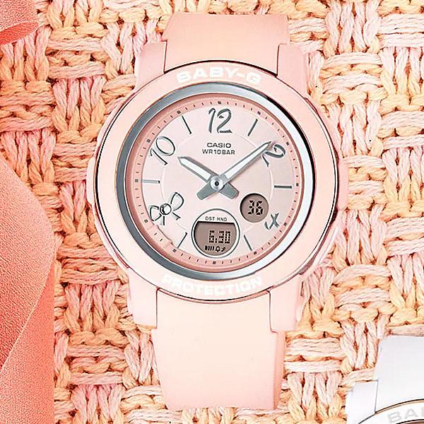 Casio Women's Baby-G BGA-290RA-4AJF [BABY-G Ribbon Design] Round Watch Resin Digital Analog