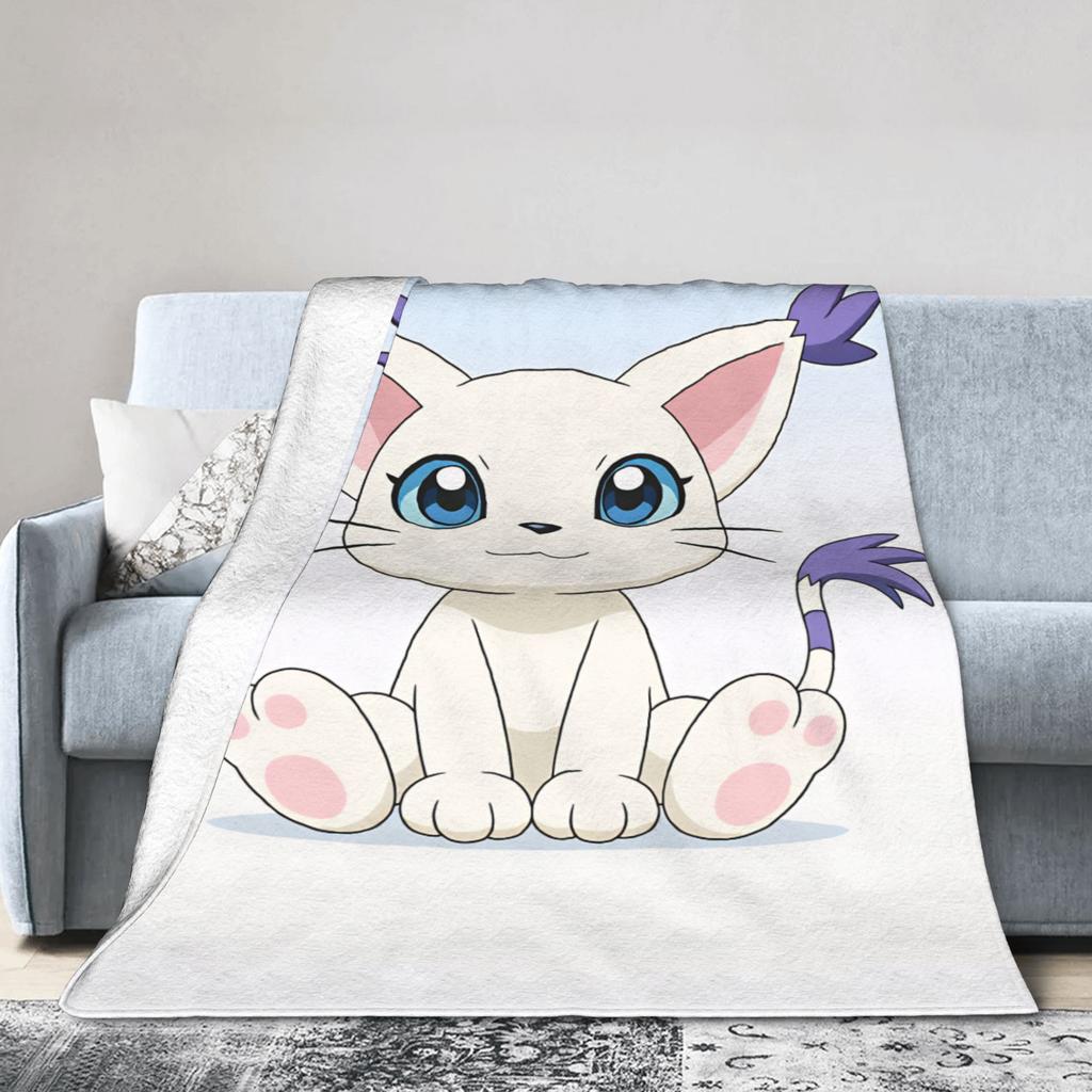 Мягкие теплые одеяла Digimon для девочек и мальчиков, плюшевое покрывало, эстетичный декор для дома, фланелевое постельное покрывало, чехол для дивана-кровати