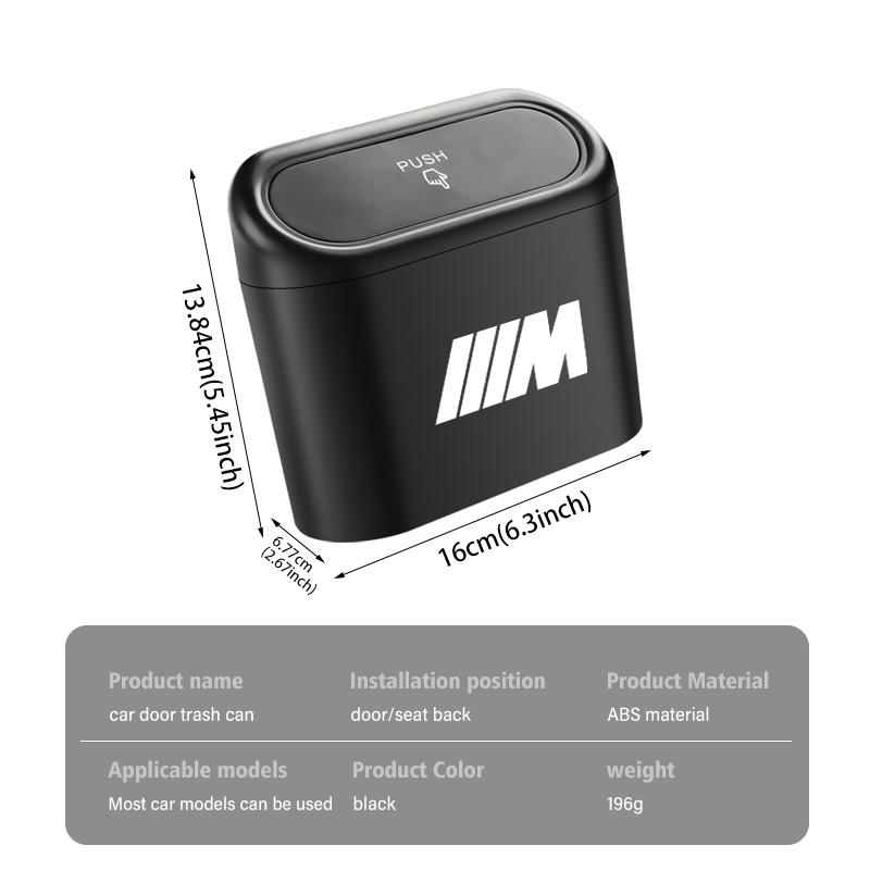 TIIU6 Car Door Hanging Trash Can Storage Box Auto Accessories For BMW Performance M E87 E30 E46 E28 F35 G20 E93 F20 X3 X