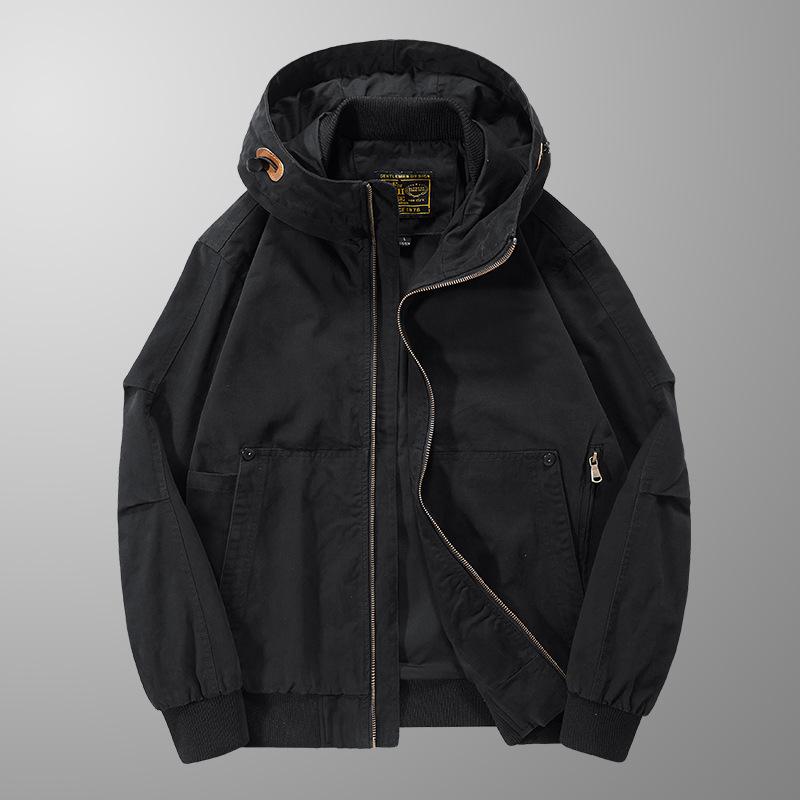 Куртка с капюшоном из хлопка, мужская, весна-осень, повседневная, американская, свободная, горная куртка