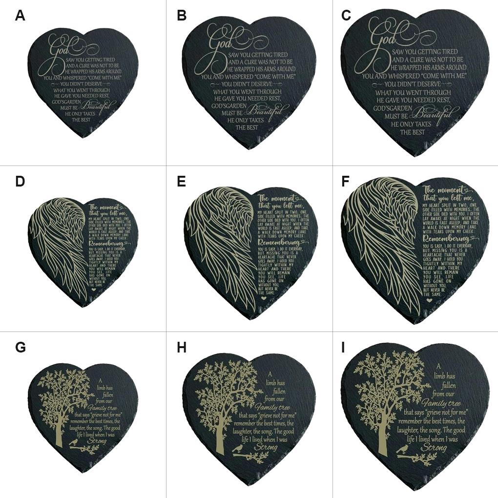 Камень памяти о тяжелой утрате Семьи Домашние животные Память Декоративные камни Сочувствие Подарки Аксессуар для внутреннего и наружного сада