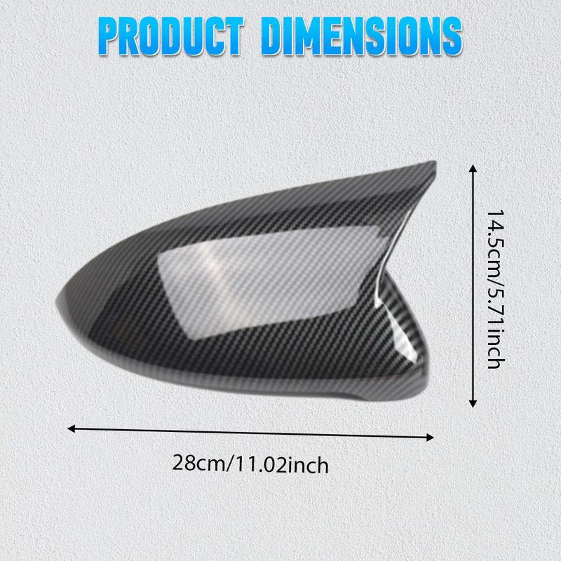 2Pcs Car Door Side Wing Rearview Mirror Cover Cap For VW Golf GTI Golf R E-Golf 2015 2016 2017 2018 Carbon Fiber Black