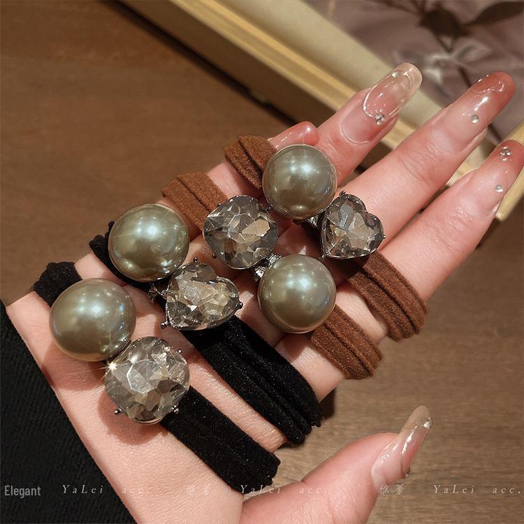 Резинка для волос с жемчугом премиум-класса: Высокоэластичный и прочный, новый небольшой ароматизированный стиль для хвостиков и аксессуаров для волос.